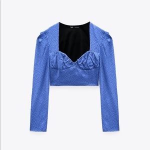 ZARA Dotted Crop Top